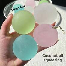 1pc Coconut Oil Squishy Toy, Transparent Blue Malt Sugar Stress Relief Squeezy Ball, Moldable Non-Rebound Smooth Texture, Suitable Office Stress Relief, Friend - Birthday - - -, 2026 - Easter - Valentine's Day - Interactive - Essential Socializing - Family - Hot Selling - Explosive Model - Boyfriend/Girlfriend - Birthday - Valentine's Day - New Year - - - 多色隨機 - 查看 4