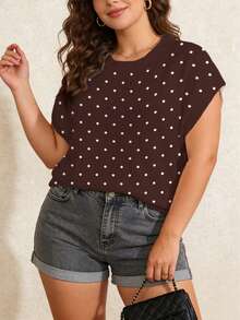 ASHKATIA Áo vest không tay in chấm bi cỡ lớn dành cho nữ, phong cách retro thường ngày, thích hợp cho kỳ nghỉ biển. - Nhiều màu - Xem 10