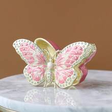 SUSUZUKU 1pc Metal Enamel Butterfly Pattern Jewelry Box, Creative Small Decor, Luxury High-End Scenic Spot Handicraft, Animal Pattern Butterfly Jewelry Box, Fashionable Exquisite Butterfly Decor, Butterfly Wing Jewelry Box, Insect Figurine, Creative Birthday Gift Box, Suitable For Students - Butterfly - View 8