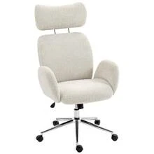 Ergonomic Office Chair With Adjustable Headrest, Tilt Function, Adjustable Height, Grey And White. - Light Grey - View 9