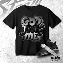 Camiseta AJs 6 Cap And Gown God Got Me, a juego con las zapatillas, estilo streetwear. Camiseta gráfica para amantes de las zapatillas. - forma - Ver 1