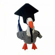 Graduation Desktop Goose Outfit Creative Mini Plastic Goose Striped Clothes, Hat, Sunglasses For Home Party Decor - Black - View 6