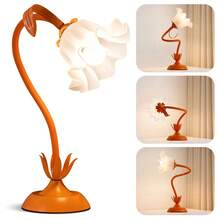 1pc Flexible Flower Lamp With Adjustable Shape And Color, Sleep Light, Desk Lamp, Living Room Light, Wildflower Lamp, Bedside Lamp, Bedroom Light, Home Decor Lamp (Color: Green, Pink, Includes Bulb) - USB Port Power Supply (built-in Light Source) - View 8