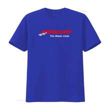 Mercury Marine Boats Logo Outboards Mercruiser T Shirt The Water Calls  Vintage Washed Breathable Versatile Comfortable - 黑色 - 查看 7