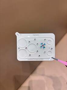 Tempered Glass Flower Rhinestone Lens Film, Suitable For The Elegant And Shiny Rhinestone Camera Protective Film Of Apple 17 Pro Max/17 Pro, With Soft Frosted Edges And Scratch Resistance, Is The Perfect Gift Or Accessory For Camera Lenses. - Heart-shaped Lens Film - View 3