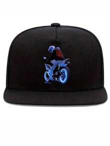 1pc/2pcs Motorcycle Graphic Print Unisex Baseball Cap And Crossbody Bag Set, Street Fashion Outdoor Sports Adjustable Flat Brim Cap And Shoulder Bag, Gift For Friends And Anniversary,Holiday,Travel - 彩色 - 查看 14