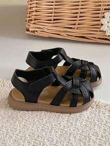 Infant Casual Sandals, Minimalist Closed Toe Design, Fashionable & Comfortable, Suitable For Spring & Summer - Black - View 5