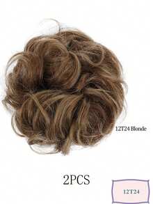 Messy Bun Hair Scrunchies, High-Temperature Fiber Fake Hair Buns, Children Hair Accessories Suitable For Various Occasions - Multicolor - View 51