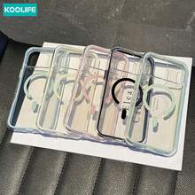 Koolife 1件裝馬卡龍黑色磁吸防震氣囊全包覆軟 TPU 手機殼，適用 18 Pro/18 Pro Max/13 14 15 16 17 Pro Max Plus，可愛時尚吸睛設計，適合女性女孩的生日聖誕禮物 - 黑色 - 查看 3
