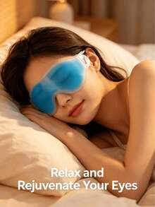 半只装夏季冰凉眼罩，多色冰袋，睡眠眼罩，冰晶眼罩，冷热敷美容眼罩，旅行必备，母亲节礼物，眼部按摩器 - 均碼 - 查看 2
