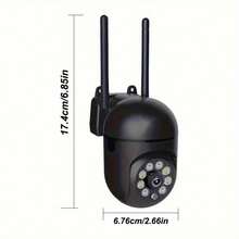 BoyKeep 1 pieza Cámara de inalámbrica 1080P HD 5G WIFI, vista panorámica de 360°, visión nocturna infrarroja, detección de movimiento humano, audio bidireccional, acceso remoto, cámara de monitoreo del hogar interior, negro, instalación fácil - Negro - Ver 2