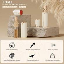 Kuangre 10ml Atomizer Perfume Spray Bottle, Empty Cologne Dispenser, Portable Sprayer Travel Essentials For Many Scenes Gifts. - 白色10毫升 - 查看 7