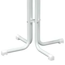 vidaXL Table De Bar Blanc Ø80x110 Cm Bois D'ingénierie Et Acier - Multicolor - View 8