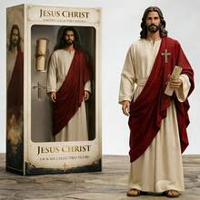 2-Piece Limited Scale Figurine Set, Delicately Hand-Painted Resin Handheld Statues With Fine Texture. Classic Religious Style Design, Exquisite In Detail, Ideal For Home Decor, Spiritual Display, Holiday Gifts And Personal Collection. - Jesus Style a With Box(1pc) - View 4