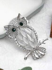 Strass Eule Brosche, Legierung Tier Vogel Brosche, Muttertags Geschenk, Lehrertags Geschenk, Rucksack Pin, Tasche Pin, Damen Brosche, Damen Pin, Hochzeits Accessoires, Westlicher Schmuck, Abzeichen, Emaille Abzeichen, Tasche Anhänger, Schuh Anhänger, Geldbörse Anhänger - Eule - Übersicht 10