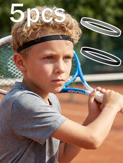 5 pezzi Fasce per capelli sportive per bambini, Fasce antisudore, Fasce per capelli sportive per corsa, Fasce per capelli sportive da tennis, Fasce antisudore sportive, Antiscivolo