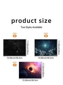 SUPSTICKER 1 片科幻星空行星图案笔记本电脑贴膜，梦幻宇宙风格，PVC 材质，自粘可移除，DIY 个性化装饰，防刮擦，适用于笔记本电脑外壳、平板电脑、游戏机、手机背面装饰，尺寸：11.02*15.08 英寸 - 查看 4