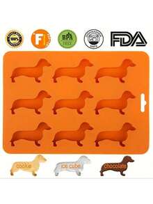 3D Dachshund Chocolate Cake Mold - Perfect For Beer Ice Cubes, Party DIY Fudge, Baking And Cooking Decoration - Multicolor - View 4