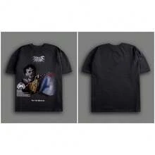 DARCSPORT American-Style  Retro T-Shirt For Couples, Men's Top, Pure Cotton Loose-Fit Round-Neck T-Shirt - T251009 Trắng - Xem 11
