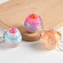 1 chiếc móc khóa hình bánh kem lạnh đàn hồi chậm đang thịnh hành, đồ chơi bóp giảm căng thẳng, đồ chơi mềm dẻo gốc nước, đồ chơi nhồi bông mềm mại, quà tặng tiệc tùng, trò chơi tự làm, kẹo dẻo vị phô mai - Nhiều màu - Xem 3