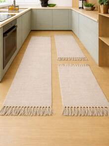 Kitchen Mat Set 3 Pieces: Runner + 2 Mats - Champagne - View 2