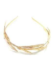 1 chiếc băng đô cài tóc hình lá vàng kiểu Baroque cho nữ, phụ kiện cài tóc hình lá thời trang cho cô dâu. - Nhiều màu - Xem 3