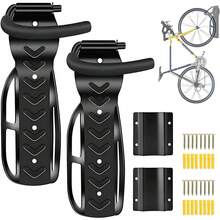 Soporte de Pared para Bicicleta 2PCS, Gancho para Colgar Bicicletas con Protector de Neumáticos, Ahorra Espacio en Interiores - Fácil Instalación para Garaje, Sótano o Cobertizo - 1 - Ver 1