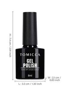 TOMICCA 8ml/1瓶裸色凝膠指甲油，可浸泡卸除 UV/LED 凝膠指甲油，適合初學者居家 DIY、專業美甲沙龍或作為禮物 - 裸色 - 查看 8