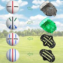 FINGER TEN Pacote com 8 Marcadores de Bola de Golfe de Precisão, Acessórios de Golfe Aprimorados, 4 Estênceis de Marcação de Bola de Golfe e 4 Cores de Marcadores de Bola de Golfe, Ferramenta de Marcação de Linha de Bola de Golfe, Ferramenta de Alinhamento e Identificação de Bola de Golfe - Multicolorido - Visão 4