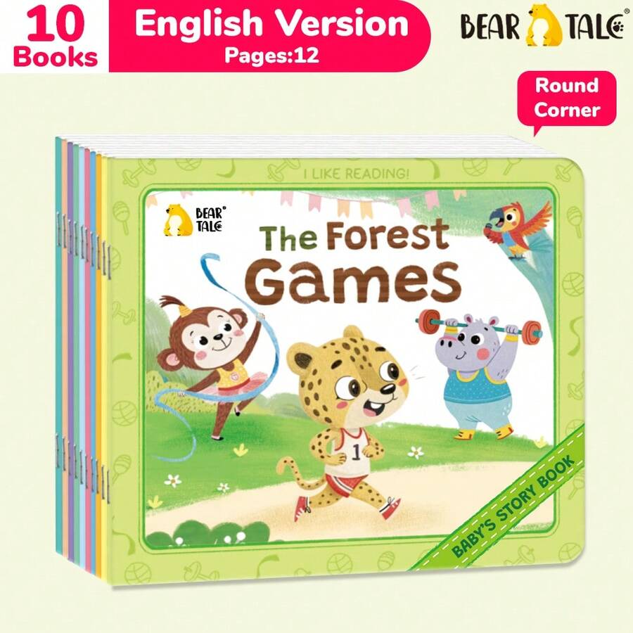 我的第一本拼读英语图画故事书 - 10册套装，适合学龄前儿童，早期阅读，短元音和长元音词汇训练，睡前故事，阅读游戏，教育书籍，学生，文具，蒙特梭利玩具，学校用品，教学用品，学习游戏，儿童圣诞礼物，儿童礼物，派对游戏，专注力游戏，儿童教育游戏，儿童玩具