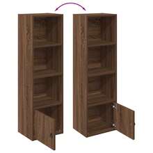 vidaXL Bibliothèque chêne marron 31x24x102 cm bois d'ingénierie - Tabac - Voir 8