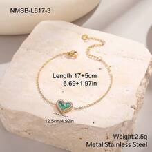 1 chiếc vòng tay nữ bằng thép không gỉ hình trái tim, chống nước, thích hợp cho các bữa tiệc, kỷ niệm, và mặc đi biển mùa hè. - Nhiều màu - Xem 14