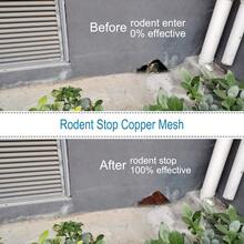Pure Copper Mesh Rodent Pest Control, Copper Wire Mouse Trap For Wall Cracks, Holes, Plant Protection And Seed Protection, Fine Metal Wire Mesh Roll For Mouse Hole Filling, Indoor And Garden Rodent Snail Slug Repellent And Trap - Multicolor - View 7