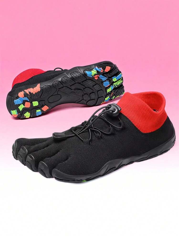Giày năm ngón unisex, giày leo núi chuyên nghiệp, giày thể thao năm ngón cho nữ, giày thường ngày cho nam, giày địa hình ngoài trời, giày leo núi, giày năm ngón, tất năm ngón, giày tách ngón, giày mỏng, giày đi chân trần ngoài trời, giày yoga, giày thể thao trong nhà. - Đen và Đỏ - Xem 4