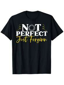 Not Perfect Just Forgiven Religious Pastor Christian T-Shirt - Black - View 13