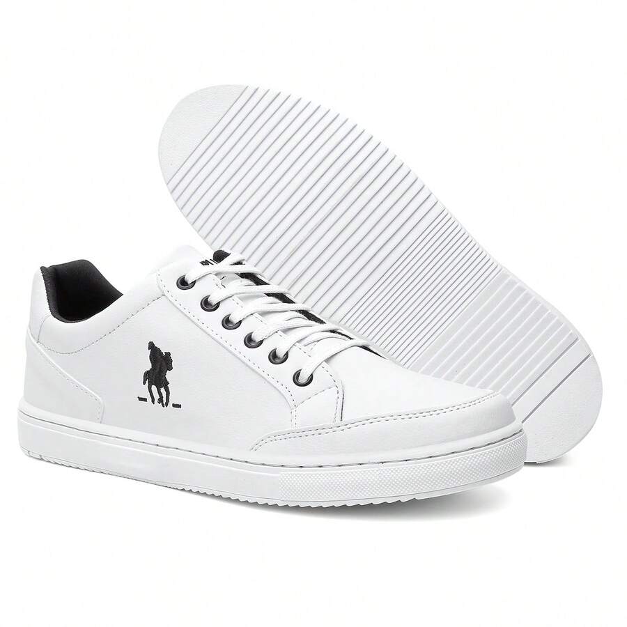 Men's Polo Plus Casual Style Sneakers - Comfortable - White - View 1
