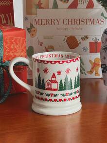 Christmas Ceramic Coffee Mug, Elegant Household Water Cup - Festive Home Decor And Back To School Gift - Multicolor - View 9