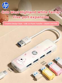 HP Customized 4-In-1 Type-C Docking Station, 4K PD Charging USB Hub Adapter, Multi-Color Variant Suitable For MacBook And HP Laptops, Mother's Day Edition - View 13