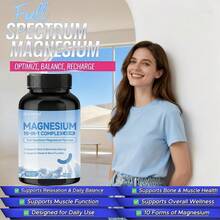 Quit Mood-Magnesio 420 mg Cápsulas - Complejo de Magnesio Quelado 10 en 1 (Glicinato, Citrato, Malato, Óxido, Orotato) - Mineral de Alta Potencia para el Soporte de Huesos, Músculos y Corazón - 90 Cápsulas - 1 botella - Ver 4