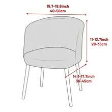1/2 piezas Funda de taburete de bar de unicolor con diseño jacquard nórdico de media luna, cobertura completa, protector de silla adecuado para cafetería, bar y decoración del hogar - Gris Oscuro - Ver 3