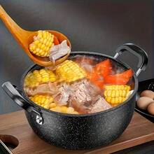 Large Capacity Non-Stick Soup Pot, Multi-Functional Steaming & Cooking Pot, Home Soup Pot, Suitable For Gas & Induction Cooktop, Cast Iron Pot For Boiling, Steaming, Stir-Frying - View 5