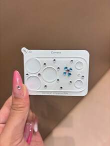 Tempered Glass Flower Rhinestone Lens Film, Suitable For The Elegant And Shiny Rhinestone Camera Protective Film Of Apple 17 Pro Max/17 Pro, With Soft Frosted Edges And Scratch Resistance, Is The Perfect Gift Or Accessory For Camera Lenses. - Heart-shaped Lens Film - View 8