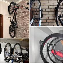 Soporte de Pared para Bicicleta 2PCS, Gancho para Colgar Bicicletas con Protector de Neumáticos, Ahorra Espacio en Interiores - Fácil Instalación para Garaje, Sótano o Cobertizo - 1 - Ver 5