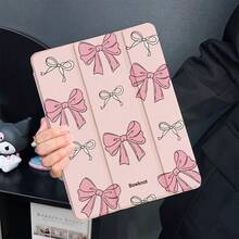 1个粉白蝴蝶结印花平板电脑保护套，适用于iPad第十代10.9英寸（2022款）/iPad Air 13（M3 2025款）/iPad Air 11（M3 2025款），也兼容三星、荣耀等其他平板电脑。 - 彩色 - 查看 3