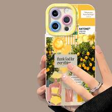 Ilustración de una mujer con limones en Amalfi Positano amarillo.funda de teléfono Fundas compatibles con ,Apple,VIVO,OPPO,,, y Honor.Fabricadas en silicona TPU,ofrecen protección contra golpes y caídas. - Blanco - Ver 4
