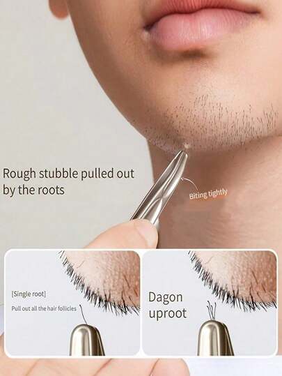 1pc High Precision Tweezer, Professional Stainless Steel Eyebrow & Eyelash Tweezer, Curved Pointed Tip, Ergonomic Handle Design, Suitable For Fine Soft Hair, Facial Hair Removal, Eyebrow Grooming And Other Beauty Care Tools. Essential Daily Beauty And Makeup Tool.