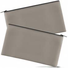 2 Pieces Bank Bag Money , 11x6.1 Inch Pouch Leatherette Security Deposit Bags,Money Pouch Leatherette For Cash Money, Check Wallet, Cosmetics - 2 Pcs - View 12
