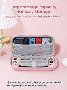 Ayotu Compatible With Switch/Switch OLED/Switch Lite Cherry Blossom Tree Pattern Game Console Shell And Accessories, The Package Includes A Protective Case, Storage Bag, Base Shell, Handle Protective Cover And Other Styles Of Accessories To Choose From. - Multicolor - View 6