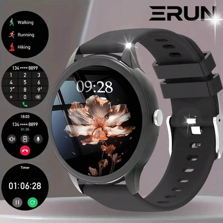 ERUN A Smartwatch With Multiple Sports Modes, Alarm, Calculator And Wireless Calling Functions; Equipped With A 1.50-Inch Round Screen, It Is An Ideal Gift For Occasions Such As Halloween, Valentine's Day And Christmas. - Multicolor - View 1