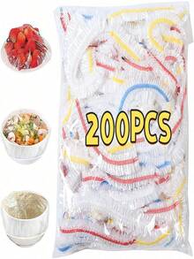 400PCS Plastic Wrap Covers Stretch Lid Bowl Protector Reusable Food Cover Dispenser Kitchen Gadget Mess-Free Easy Cover Durable Hygienic Compact Space-Saving No Waste For Home Picnic BBQ Travel - View 14